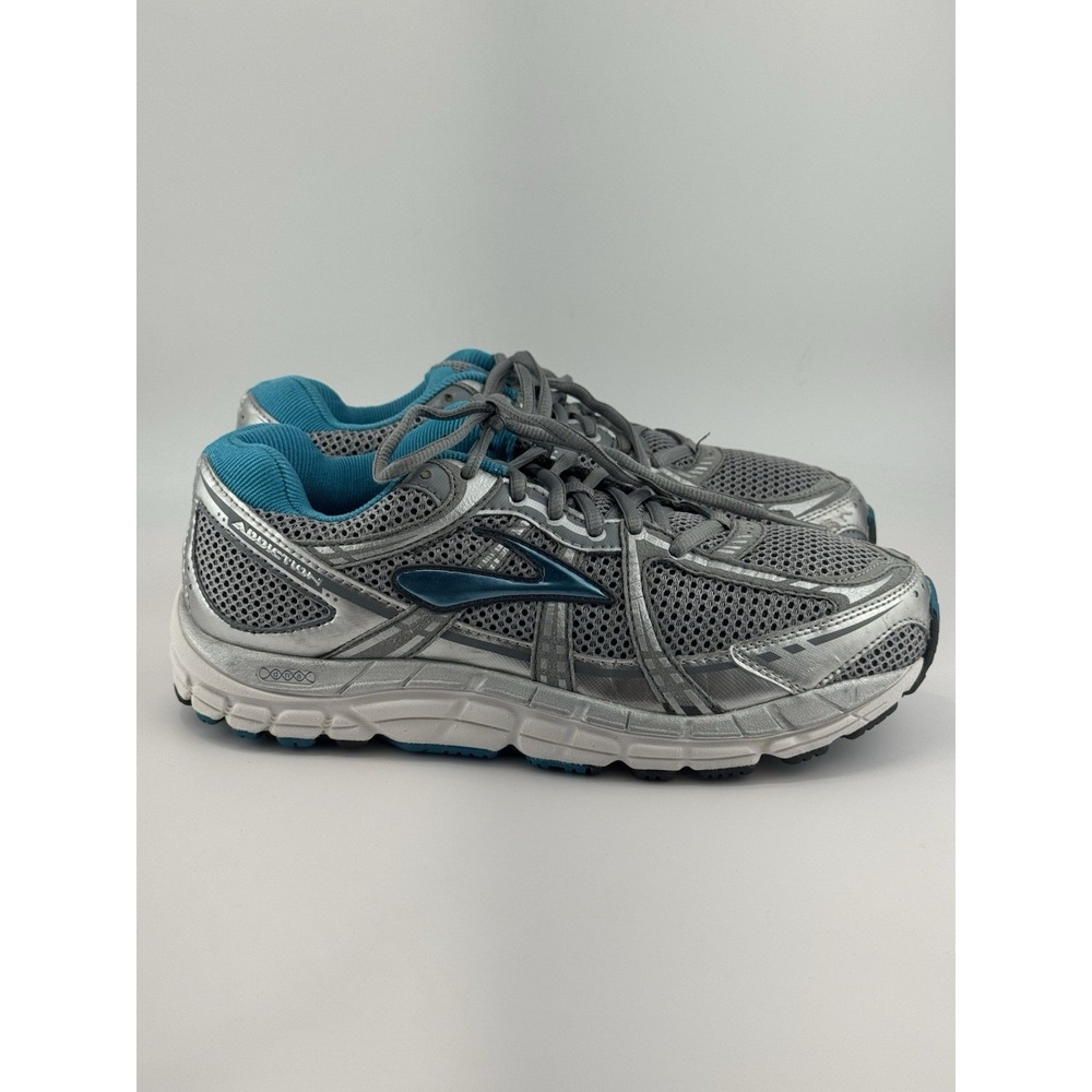 Brooks Addiction Running Sneakers Women's  Gray Blue 1201401E318 EXTRA WIDE 9.5